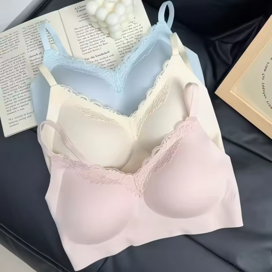 Lace V-Neck Wireless Bra